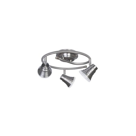 AFX Mack 3-Light Fixed Rail, Round - Satin Nickel 326630